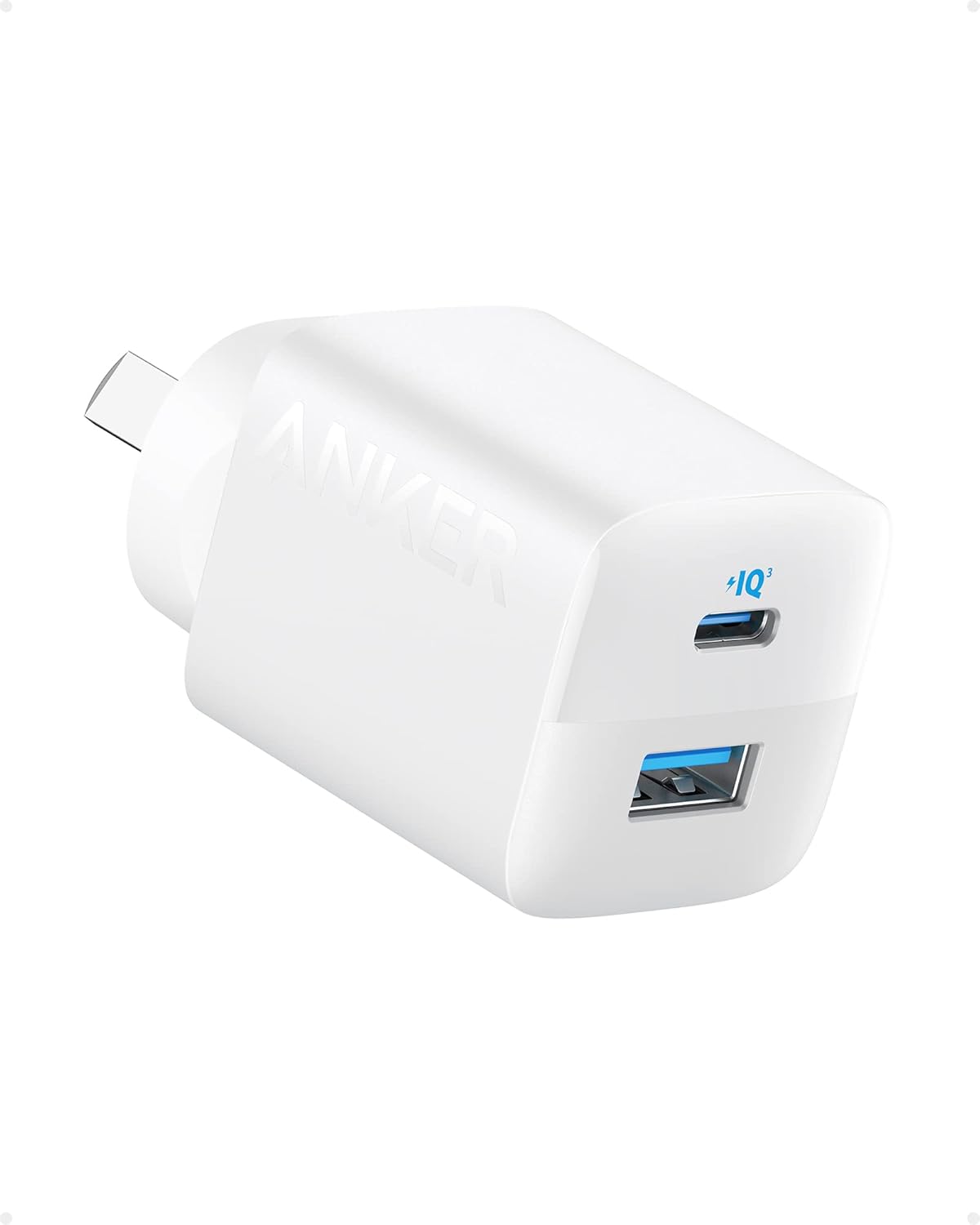 Anker 323 Charger, USB C Charger 33W, 2 Port Compact Charger for iPhone 16/16 Pro Max/15/14/13/12, Pixel, Galaxy, iPad/iPad Mini and More (Cable Not Included) - White Anker 323 Charger, USB C Charger 33W, 2 Port Compact Charger for iPhone 16/16 Pro Max/15/14/13/12, Pixel, Galaxy, iPad/iPad Mini and More (Cable Not Included) - White